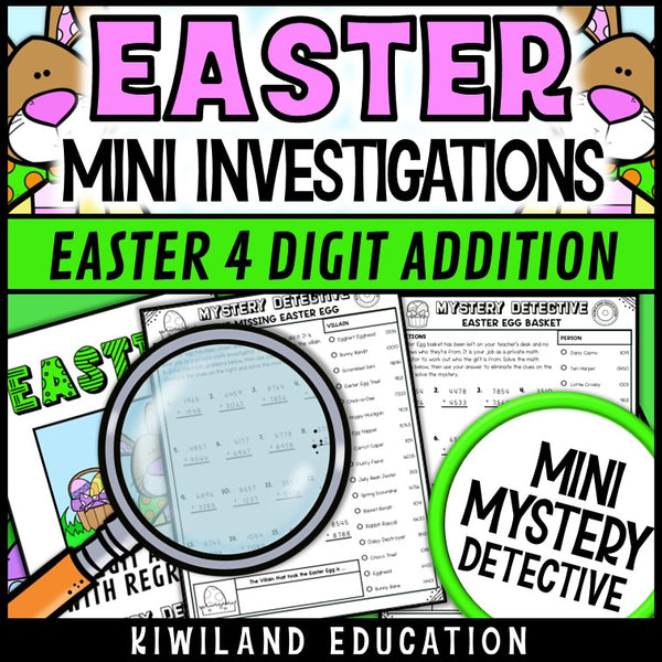 Spring egg hunt four digit carrying mystery detective cases