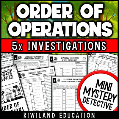 Spring order of operations worksheets pemdas