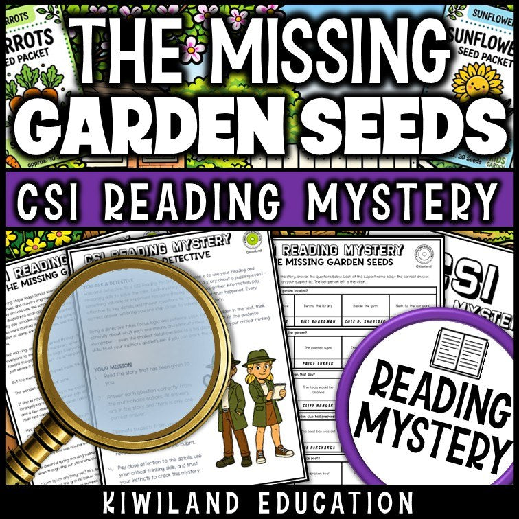 Spring reading comprehension passage activity for grades 3-6