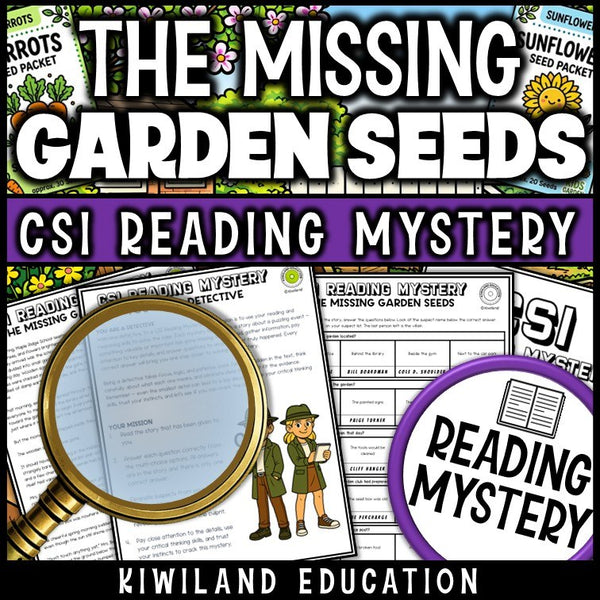 Spring reading comprehension passage activity for grades 3-6