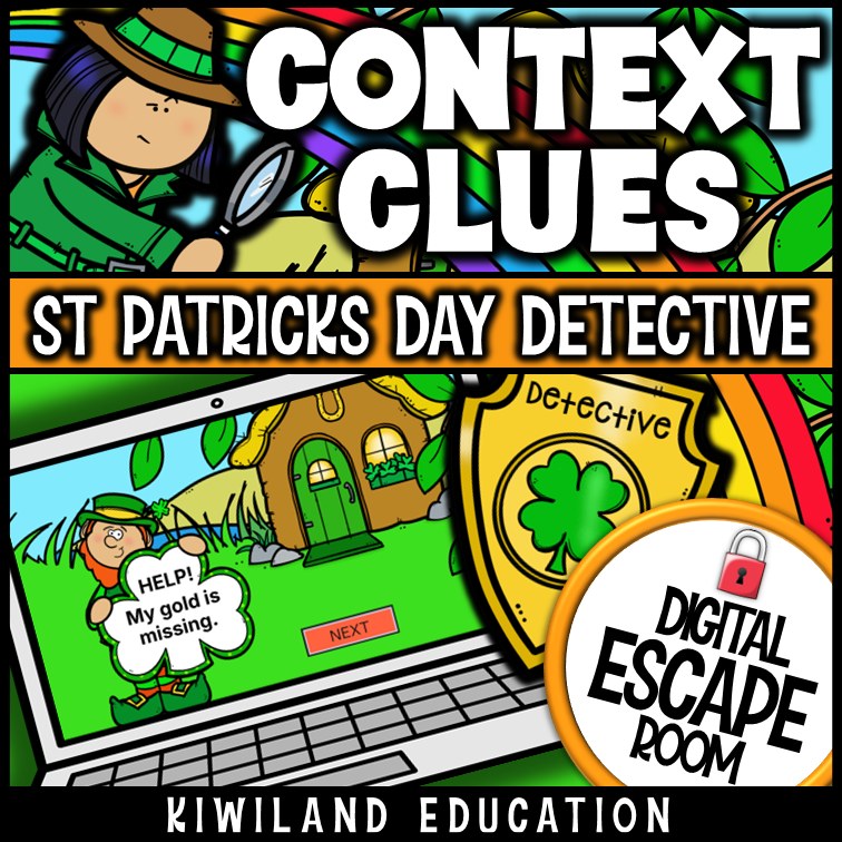 Context Clues Digital Escape Room St Patrick's Day preview 1