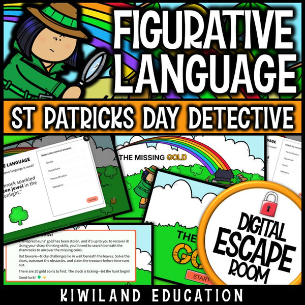 Figurative Language Digital Escape Room St Patrick's Day preview 2