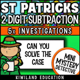 St patricks day math centers early finishers 2-digit subtraction