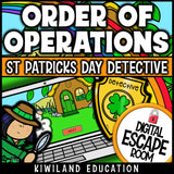 Order of Operations Digital Escape Room St Patrick's Day preview 1
