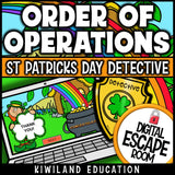 Order of Operations Digital Escape Room St Patrick's Day preview 3