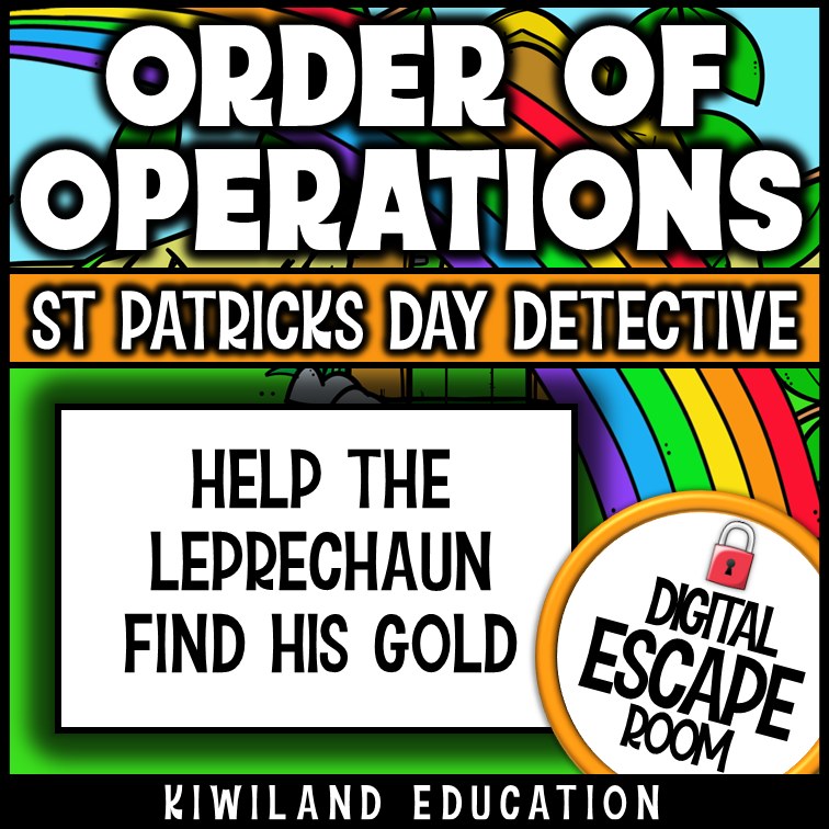 Order of Operations Digital Escape Room St Patrick's Day preview 4