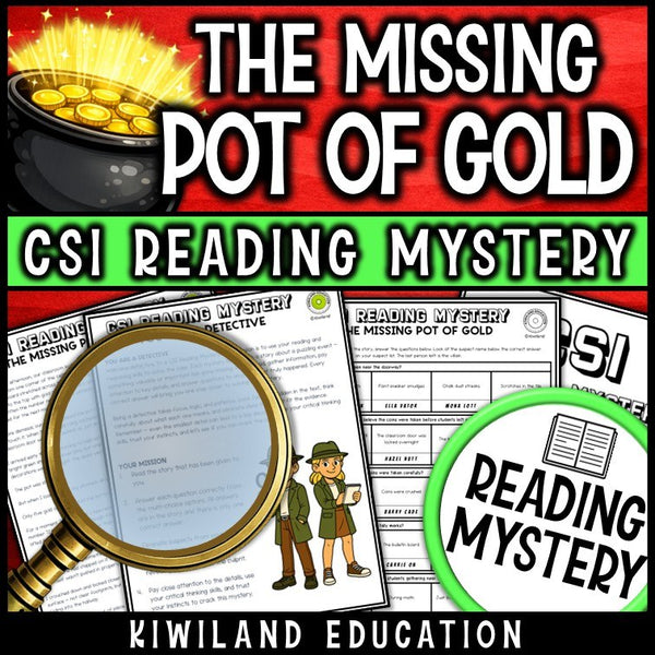 St Patrick's Day reading comprehension passage activity for grades 3-6
