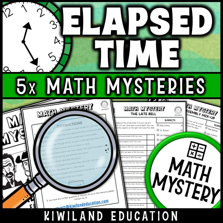 Start and finish time word problems to the nearest minute, self-checking