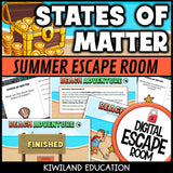 Solids liquids gases escape room slide