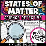 Printable nonfiction states of matter reading comprehension passage activity for grades 3-6