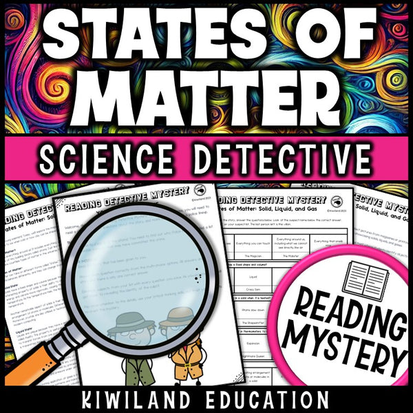 Printable nonfiction states of matter reading comprehension passage activity for grades 3-6