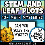 Stem and leaf detective activity with full answer keys for early finishers and substitute days