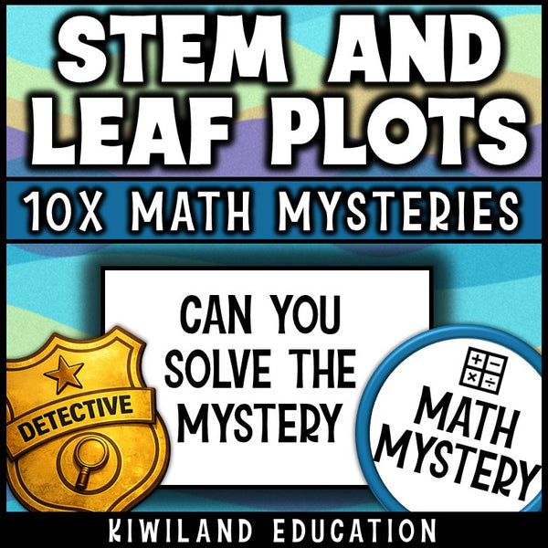 Stem and leaf detective activity with full answer keys for early finishers and substitute days