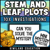 Stem and leaf plots detective mystery detective activity early finishers sub plans