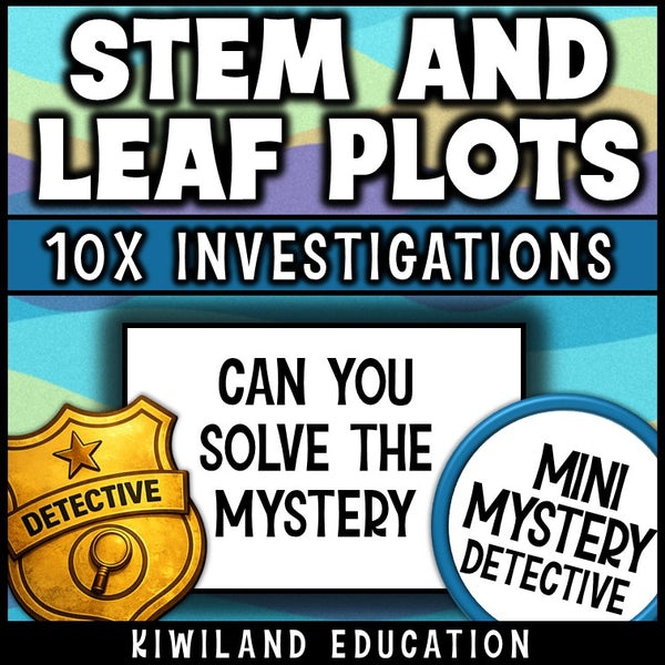 Stem and leaf plots detective mystery detective activity early finishers sub plans