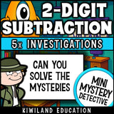 Subtraction math centers small groups substitute plans grades 1-3