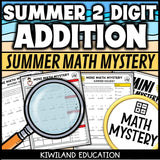 Summer 2-digit addition math mystery answer key