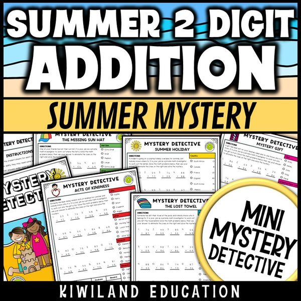 Summer 2-digit addition with regrouping 2nd grade