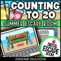 Counting to 20 Summer Digital Escape Room | Math Activity | Grades K–1