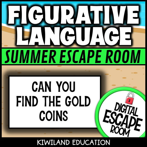 Figurative Language Summer Digital Escape Room | ELA Activity | Grades 3–6