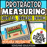 Measuring Angles with a Protractor Summer Digital Escape Room | Math Activity | Grades 4–6