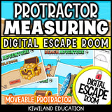 Measuring Angles with a Protractor Summer Digital Escape Room | Math Activity | Grades 4–6