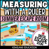 Measuring with a Ruler Summer Digital Escape Room | Math Activity | Grades 2–4