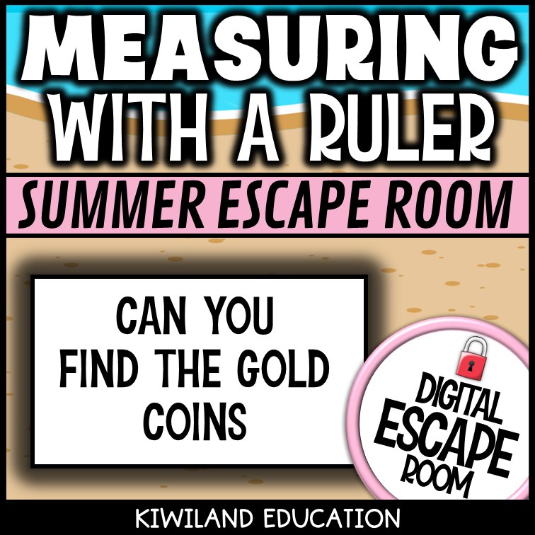 Measuring with a Ruler Summer Digital Escape Room | Math Activity | Grades 2–4