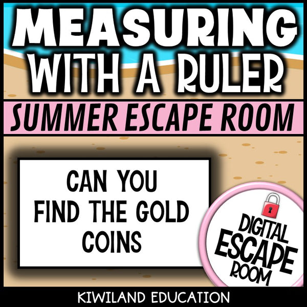 Measuring with a Ruler Summer Digital Escape Room | Math Activity | Grades 2–4