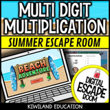 Multi-Digit Multiplication Summer Digital Escape Room | Math Activity | Grades 4–5