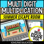 Multi-Digit Multiplication Summer Digital Escape Room | Math Activity | Grades 4–5