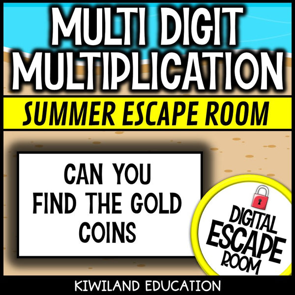 Multi-Digit Multiplication Summer Digital Escape Room | Math Activity | Grades 4–5