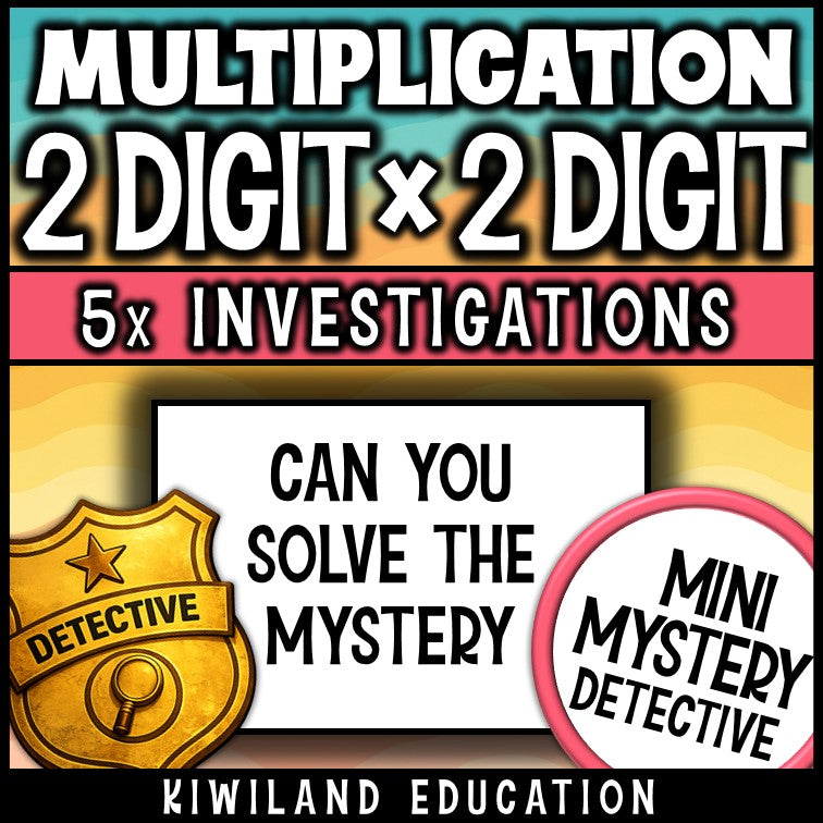 Summer multiplication mystery no-prep printable activity