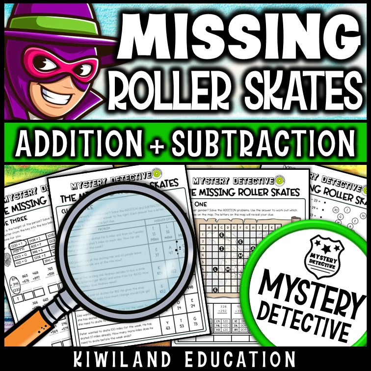 Summer mystery detective addition and subtraction 3