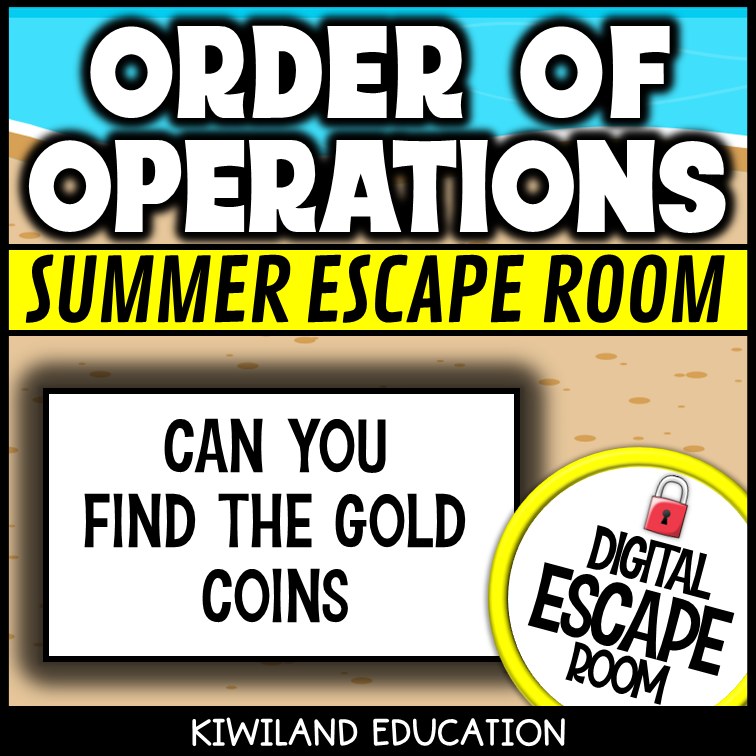 Order of Operations Summer Digital Escape Room | Math Activity | Grades 4–7