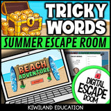 Tricky Words Summer Digital Escape Room | ELA Activity | Grades 1–3