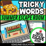Tricky Words Summer Digital Escape Room | ELA Activity | Grades 1–3