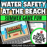 Water Safety Summer Digital Escape Room | Science Activity | Grades K–2