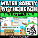 Water Safety Summer Digital Escape Room | Science Activity | Grades K–2