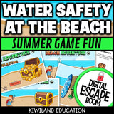 Water Safety Summer Digital Escape Room | Science Activity | Grades K–2