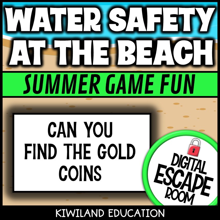 Water Safety Summer Digital Escape Room | Science Activity | Grades K–2
