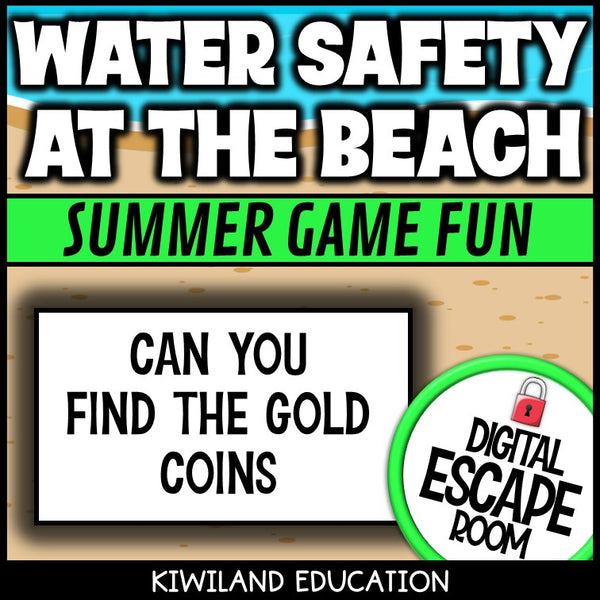 Water Safety Summer Digital Escape Room | Science Activity | Grades K–2