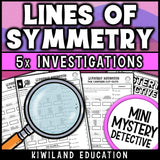 Symmetry worksheets grid paper flip and count squares math detective center
