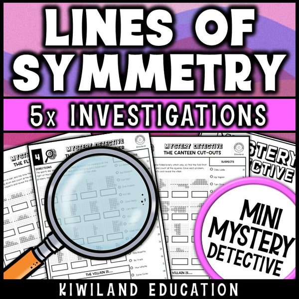 Symmetry worksheets grid paper flip and count squares math detective center