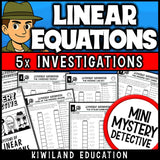 Systems of linear equations worksheets grade 8-9