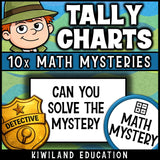 Counting tallies in groups of five, detective activity with answer keys for sub plans and homework