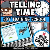 Telling Time to the Hour & Half Hour Digital Escape Room | Math Activity | Grades 1–2