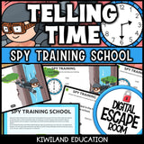 Telling Time to the Hour & Half Hour Digital Escape Room | Math Activity | Grades 1–2