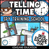 Telling Time to the Hour & Half Hour Digital Escape Room | Math Activity | Grades 1–2