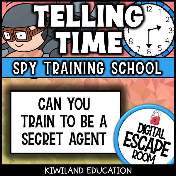Telling Time to the Hour & Half Hour Digital Escape Room | Math Activity | Grades 1–2